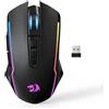 NONE Mouse da Gaming Redragon M914-RGB, 3 Modalità (Wireless / 2.4G / USB-C), 5000 DPI, 9 Tasti Programmabili, Illuminazione RGB, Nero