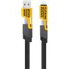 NONE Cavo di Ricarica Multipla UNICO 4-in-1 1M USB a Type-C/Micro/Lightning, Cavo per Ricarica Rapida e Sincronizzazione Dati, Nero Giallo, Confezione Promozionale, RoHS