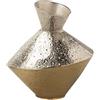 NONE Vaso in alluminio argento/oro 23x23x22 cm, Il miglior complemento per la tua casa.