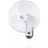 Kynley Ventilatore da Parete Silenzioso 45W con 3 Velocità, Oscillazione a 75°, Telecomando a Corda, Inclinazione Regolabile, 50/60Hz, Ventilatore da Parete per Camera da Letto, Ufficio e Casa