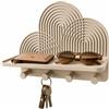 NONE Appendiabiti da Parete con Mensola e 4 Ganci | Organizer per Chiavi e Accessori per Ingresso, Corridoio o Camera da Letto | Design Moderno e Minimalista | Include Viti per l'Installazione |