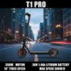 NONE Monopattino Elettrico T1 Pro per Adulti, Motore 350W, Batteria 36V 10.4Ah, Velocità Massima 30km/h, Autonomia Massima 30km, Pneumatici Tubeless da 10 Pollici