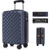 YONSLY Valigia Rigida Espandibile YONSLY 16/20/24/28 Pollici con Serratura TSA e 4 Ruote Silenziose a 360° ° Valigia minimalista con borsa a rete per DONNE S/M/L/XL per viaggi brevi e viaggi d'affari