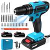 bromose Trapano Avvitatore a Percussione a Batteria 21V, Cacciavite Multifunzione, Velocità 1350rpm, Trapano Elettrico Portatile, Utensile Elettrico con Batteria al Litio Ricaricabile