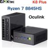 NONE GMKtec K8 Plus Ryzen 7 8845HS Mini PC Windows 11 Pro DDR5 5600MHz PCIe4.0 NVMe SSD WiFi BT5.2 Llama 70B LLM Computer da Gaming