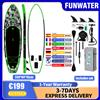funwater Tavola SUP gonfiabile FUNWATER con accessori inclusi: pagaia, pinne, pompa, tavola da stand up paddle 385x85x15 cm, capacità di carico fino a 180 kg +
