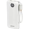 UNICO PB2240 Caricabatterie Portatile 10000mAh con Ricarica Super Veloce e Cavo Integrato 22.5W (Include Cordino) Bianco RoHS