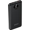 UNICO PB3006 Power Bank 10000mAh Rettangolare con Display Digitale, Ricarica Rapida 22.5W, Cavo A-C da 0.3m, Nero, Certificato RoHS