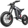 Shengmilo Bicicletta elettrica fuoristrada Shengmilo S900, 1500W, batteria 60V 30Ah, freni idraulici, doppi ammortizzatori, ruote da 20 pollici.