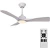NONE Ciao Ventilatore da Soffitto LED 52"/42" con Luce LED Regolabile - 3000K-6000K, AC85-265V, pale in ABS, motore avvolto in rame.