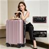 YONSLY Valigia Rigida YONSLY 20/24/28 Pollici con Serratura TSA, Cerniera YKK, 4 Ruote Silenziose a 360° ° Valigia Trolley con Scomparti a Rete e Ruote per Viaggi d'Affari, Vacanze, Gite Familiari e