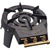 NONE Bruciatore ad Anello in Ghisa Svizzera Royal con 3 Ugelli Regolabili Individualmente - Fornello a Gas da 9 kW - Potente Bruciatore a Gas da Esterno per Cucinare e Grigliare.