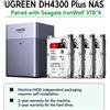 NONE UGREEN DH4300 Plus NAS a 4 vani da 12 TB - Cloud privato domestico, server NAS, backup cloud personale, condivisione di foto, video e file, storage di rete per PC, Mac e smartphone