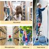 NONE Scala pieghevole a 4 gradini con corrimano di sicurezza, scaletta antiscivolo in acciaio rinforzato, scala domestica portatile pieghevole per casa, cucina, ufficio, magazzino, giardinaggio,