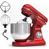 koticidsin Robot da pasticceria multifunzione KotiCidsin 2000 W, 9 velocità, ciotola in acciaio inox da 8 L, accessori per impastare/frullare/battere - Rosso