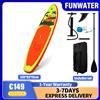 funwater Tavola SUP gonfiabile impermeabile Funwater per adulti, 350x84x15 cm, tavola SUP da turismo, capacità 180 kg, tavola per sport acquatici per tutti i livelli, da principianti ad avanzati.
