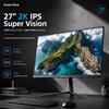 NONE Monitor da gioco Full HD da 27 pollici, risoluzione 2K (2560 x 1440), frequenza di aggiornamento elevata a 100 Hz, pannello IPS, cornici ultra-sottili, tecnologia Eye-Care e angoli di visione