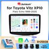 Junsun Autoradio Junsun wireless CarPlay Android Auto per Toyota Yaris Mk1 (XP10) 1999-2005 con ventola di raffreddamento integrata, navigatore GPS Android, lettore multimediale, WiFi, DSP, RDS, BT, SWC,
