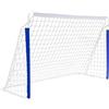 NONE Nuovo gioco sportivo con porta da calcio, porta da calcio pieghevole per bambini, include borsa per il trasporto e 8 picchetti da terra, 240x150x90 cm, pali in fibra di vetro da 8 mm e angoli in