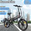 Samebike 20LVXD30-II Bicicletta Elettrica Pieghevole per Adulti, Mountain Bike Elettrica da 20 Pollici con Batteria Rimovibile 48V10.4Ah, Motore Posteriore 350W, 25km/h e 70km di Autonomia