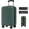 YONSLY Valigia YONSLY 16/20/24/28 Pollici con 4 Ruote Girevoli a 360° ° Valigia trolley da viaggio YKK con doppia chiusura a zip, lucchetto TSA, impugnatura in gomma morbida, custodia rigida grande per