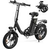 IScooter U4 Bicicletta Elettrica 16' 250W, Batteria 36V 10.4Ah, Velocità Massima 25 Km/h, Pieghevole