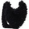 threezy, Borsa con pelliccia di orsacchiotto Donna, Nero