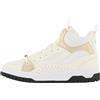 Armani Exchange Donna James, Logo Charm, Gold Details Sneaker, off White Op White, 39 EU