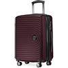 Hauptstadtkoffer - MITTE - Valigia cabina trolley 55x40x23 cm, estensibile, bagaglio a mano con volume di espansione di 8 cm, TSA, 4 ruote a doppia ruota, 55 cm, 55 litri, Borgogna