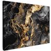 MuchoWow© Quadro Su Tela 70x50 cm Grandi Dimensioni Quadri Moderni Soggiorno Stampa Di Foto Decorazione Camera Letto Da Parete Con Cornice Dipinti Marmo - Nero - Oro - Astratto