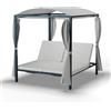 blumfeldt Eremitage Double XL - Lettino Prendisole, Elegante Lettino da Giardino per 2, Schienali Regolabili, Tende Protettive, Telaio in Acciaio, Comoda Imbottitura, Relax all'Aperto