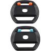 Risveglio Confezione da 2 manopole per volante per Nintendo Switch 2 per controller Joy-Con, design ergonomico in ABS antiscivolo, per corse multiplayer, nero, rosso e nero blu