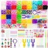 LUZOON Set di 2800 nastri Loom, in 36 colori, per fai da te, per bambini, ragazze, ragazzi (con colori fluorescenti)