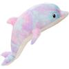 champracer Delphin - Peluche a forma di delfino arcobaleno, morbido peluche per bambini e bambini, con delfino colorato, peluche (50 cm, viola)