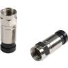 Seki 10 connettori a compressione F 7,0 mm coassiali SAT TV connettore per cavo RG6 RG59, 10 pezzi spina F