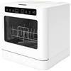 Steeviuzj Mini lavastoviglie per 6-8 coperti, portatile da 800 W, con 4 programmi, Touch Control, mini lavastoviglie con collegamento acqua, per campeggio, piccole cucine, 43 x 39 x 46 cm