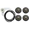BGDIEAKIN 1 set di kit di riparazione for asciugatrice adatto for asciugatrici Electrolux con cinghia for asciugatrice 137315300, ruota di supporto del tamburo 134715900 e puleggia folle 134793500