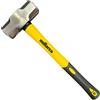 HOME It® Mazza da carpentiere 2000 g con manico in fibra di vetro - Testa in acciaio al carbonio, impugnatura bi-componente gialla e nera