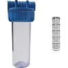 WK Contenitore Vuoto In Plastica Per Cartucce 10, Attacchi 1, Tipo 3 Pz Staffabili, Made In Italy & Cartuccia Filtrante 10, 60 Micron, Nylon, Made In Italy