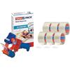 Tesa tesapack 64014 PP Nastro Adesivo Trasparente, Resistente all'Invecchiamento e allo Strappo, Silenzioso e Fortemente Adesivo & 06300-00001-00 pack Dispenser Economy Tendinastro