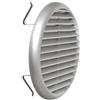 La Ventilazione TUR160CR TUR160CR-Y Griglia Plastica con Molle, Argento, 175 mm, Cromato satinato, ø175 mm
