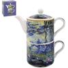 The Leonardo Collection Teiera e tazza in ceramica di Claude Monet Tea for One, bel regalo per uso domestico, elegante teiera stampata per gli appassionati di tè