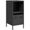 vidaXL Credenza Nera 35x39x73,5 cm in Acciaio Laminato a Freddo, armadietto, credenza, Armadio da corridoio, Buffet, Armadio da Cucina