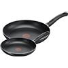 Tefal - Set di padelle da frittura, 20/28 cm, Confezione da 2 Pezzi