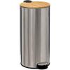 5 five simply smart 5five - cestino in bambù da 30 litri modern color in acciaio inox