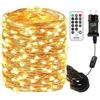 Bowfar Catena Luminosa per Interna e Esterni, 50M 500 LED Luci Fata a Filo di Rame Bianca calda con Spina e Telecomando, Impermeabile IP65 per Natale, Matrimonio, Giardino, Festa, Albero di Natale