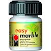 Marabu Easy Barattolo da 15 ml con Tappo salvagoccia, Vernice, Marmo, White, 4.8 x 3 x 3.2 cm