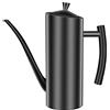 BYWXW Oliera Acciaio Inox Salvagoccia, per Salsa da Cucina Bottiglia Per L'erogazione di Olio Vasetto Contenitore per Olio In Inossidabile Lattina per Cucina BBQ Pasta Insalata Padel(Size:1000ML,Color:Nero)