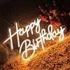 Fespcj Happy Birthday Segno al Neon Funzionamento di Alimentazione USB Luce Notturna Ambientale Colorata LED Adatto per Amici Famiglia Persone care e feste dei Colleghi