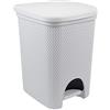 Belli e FORTI BF32203 Pattumiera a Pedale, 18 Lt Intreccio, Bianco